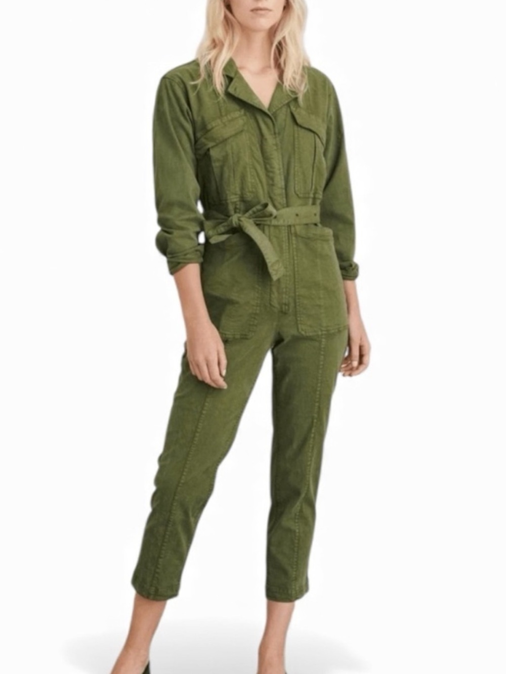 ALEX MILL Expedition Olive Utility Jumpsuit | Size XS